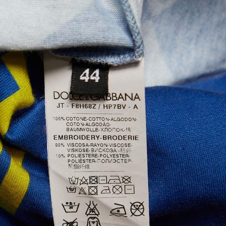 Pre Owned Dolce & Gabbana Multicolor Printed Cotton Knit T-Shirt M