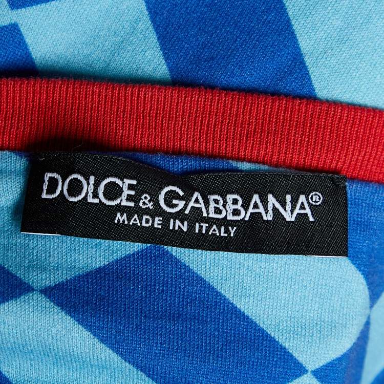 Pre Owned Dolce & Gabbana Multicolor Printed Cotton Knit T-Shirt M