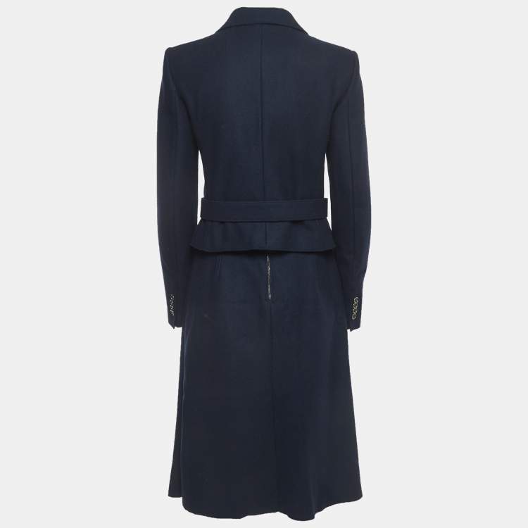 Pre Owned Dolce & Gabbana Navy Blue Wool Skirt Suit S