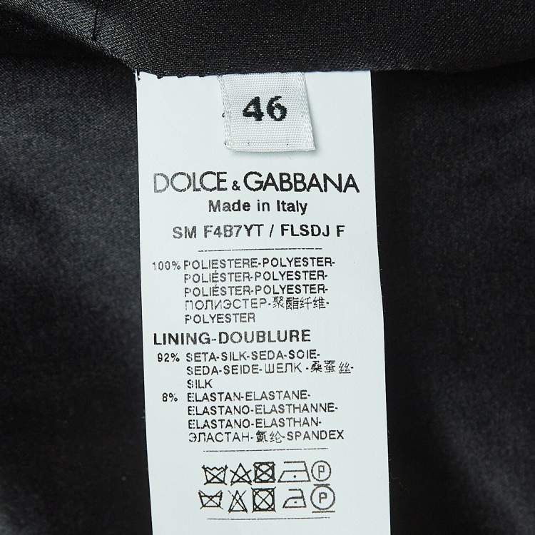 Pre Owned Dolce & Gabbana Silver Sequined Draped Mini Skirt L