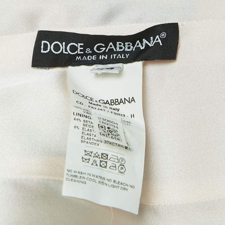 Pre Owned Dolce & Gabbana Pink Floral Printed Crepe Midi Dress XL