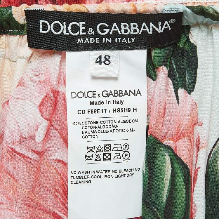 Pre Owned Dolce & Gabbana Multicolor Floral Printed Off Shoulder Maxi Dress XL