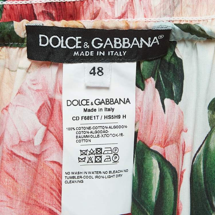 Pre Owned Dolce & Gabbana Multicolor Floral Printed Off Shoulder Maxi Dress XL