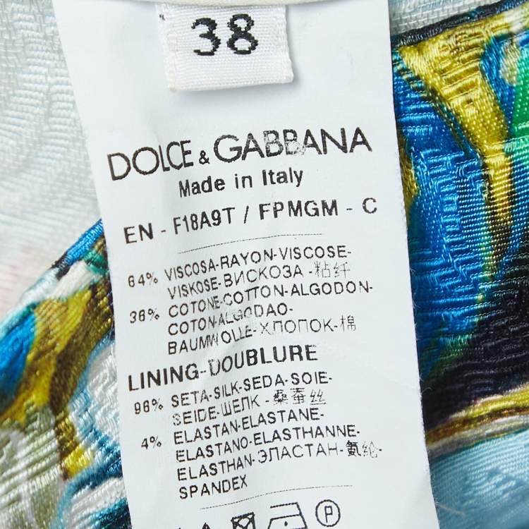 Pre Owned Dolce & Gabbana Multicolor Printed Jacquard Shorts S