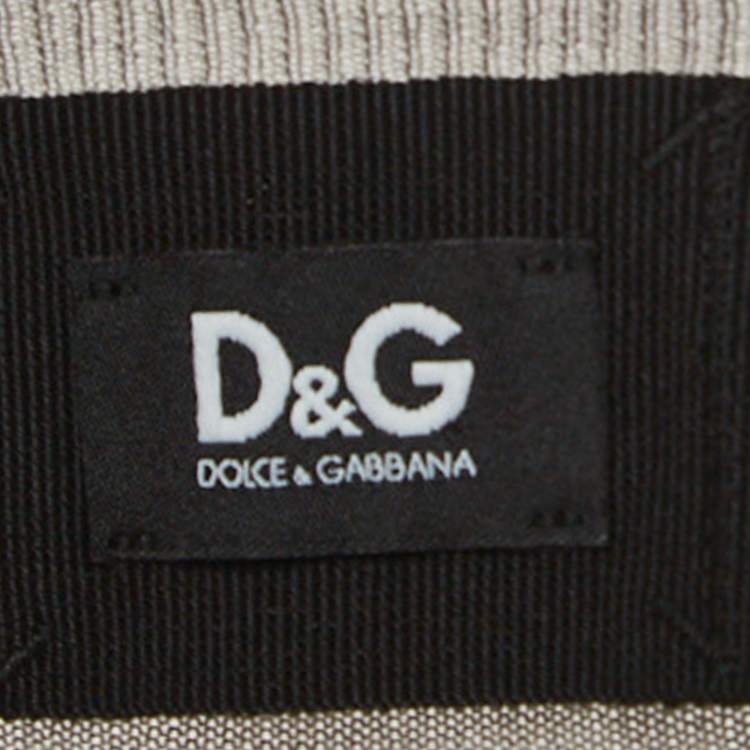 Pre Owned Dolce & Gabbana Grey Cotton Knit Buttoned Cardigan M