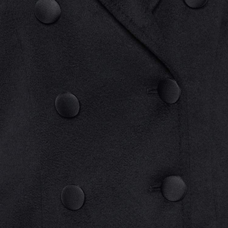 مملوكة مسبقًا Dolce & Gabbana Black Cashmere Double-Breasted Coat L