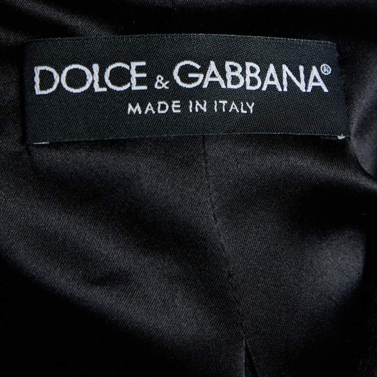 مملوكة مسبقًا Dolce & Gabbana Black Cashmere Double-Breasted Coat L