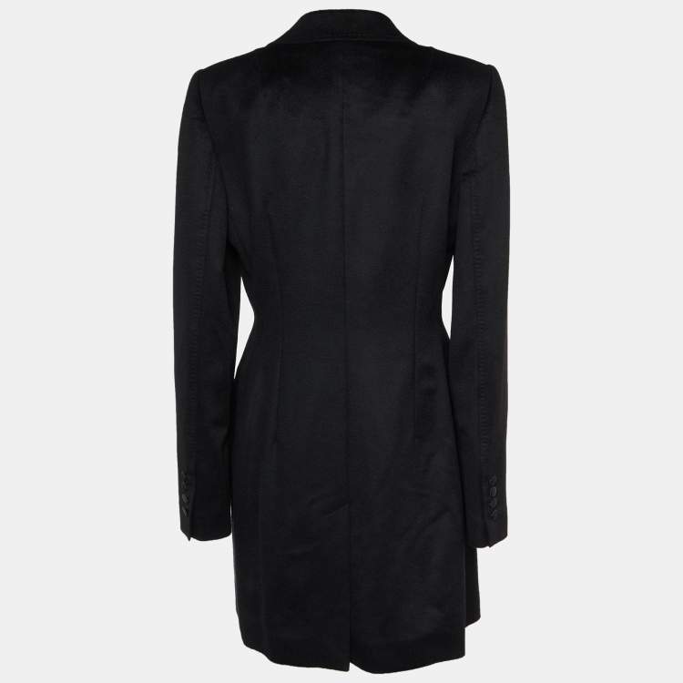 مملوكة مسبقًا Dolce & Gabbana Black Cashmere Double-Breasted Coat L