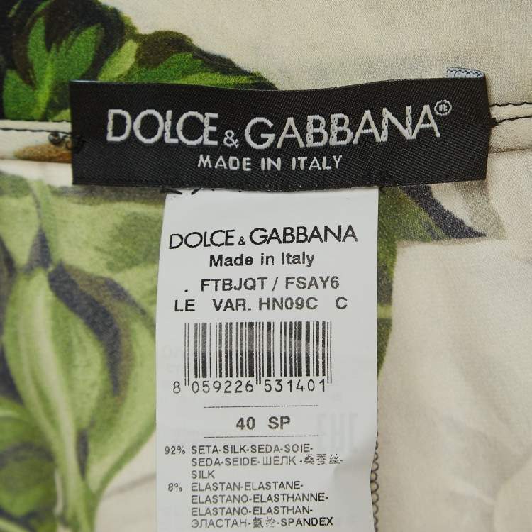 Pre Owned Dolce & Gabbana Multicolor Floral Printed Silk Trousers S