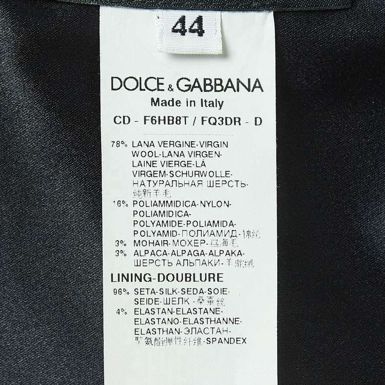 Pre Owned Dolce & Gabbana Plaid Tweed A-Line Mini Dress M