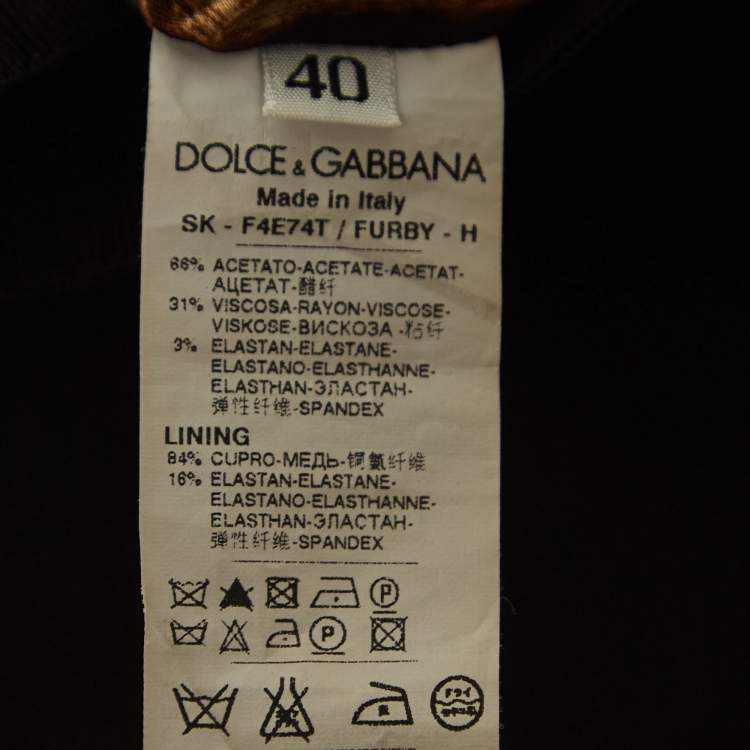 Pre Owned Dolce & Gabbana Black Ruched Crepe Double Zip Mini Skirt S