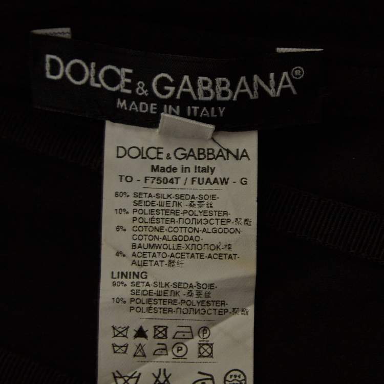 Pre Owned Dolce & Gabbana Black Silk Strappy Corset Top S