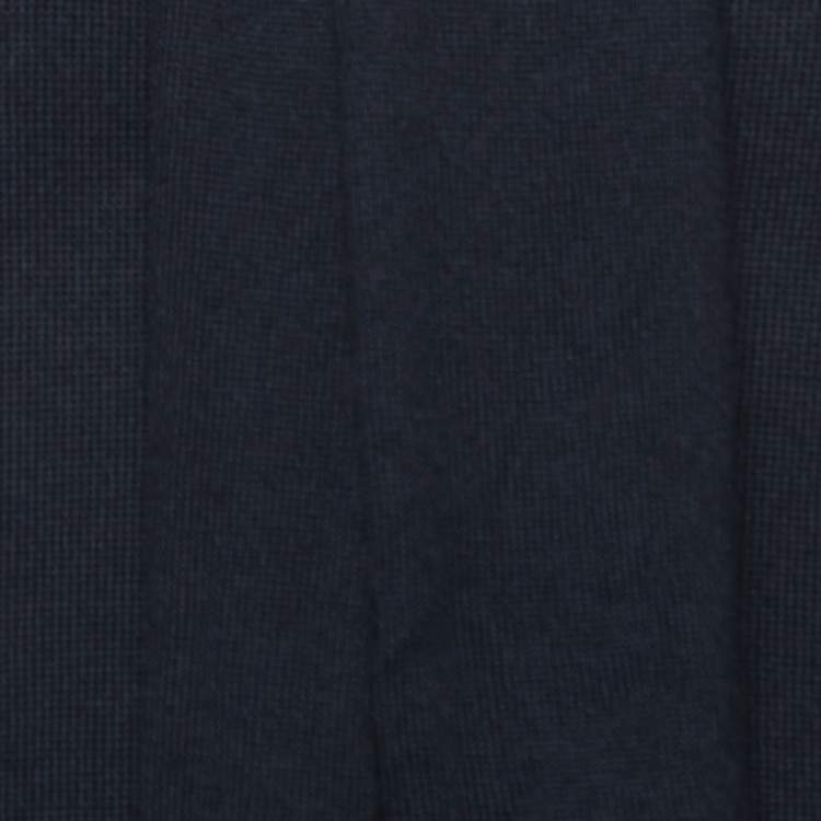 Pre Owned Dolce & Gabbana Navy Blue Cashmere and Silk Knit Neck Tie Top M