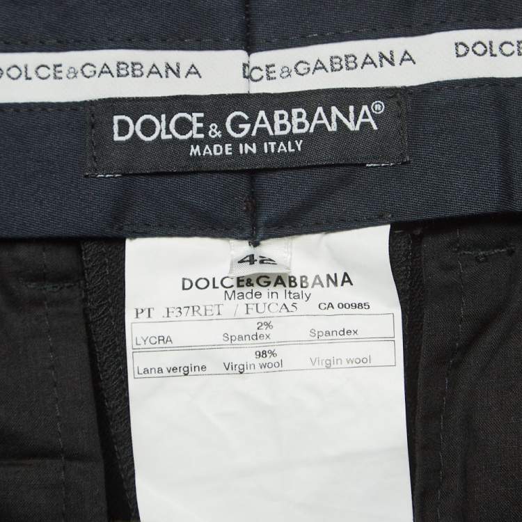 Pre Owned Dolce & Gabbana Black Wool Tailored Bermuda Shorts M