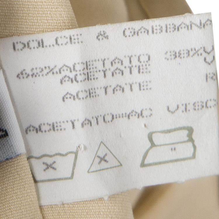Pre Owned Dolce & Gabbana Beige Sleeveless Top M