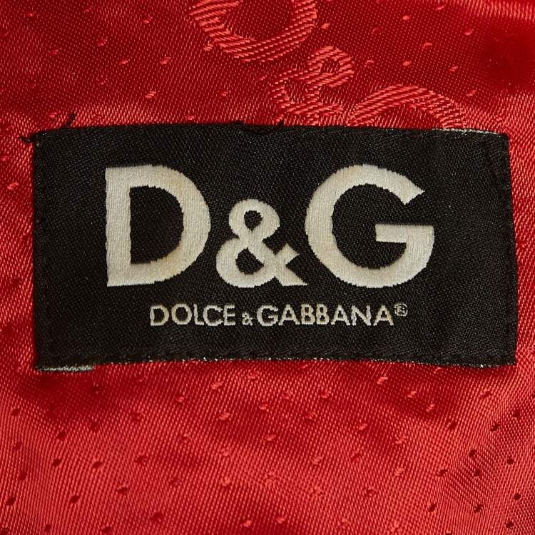 مملوكة مسبقًا Dolce & Gabbana Black Leather Zipper Quilted  Jacket M