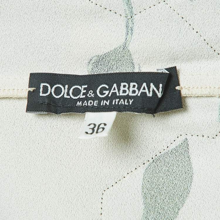 مملوكة مسبقًا Dolce & Gabbana Pink Floral Printed Crepe & Lace Trim Blouse XS