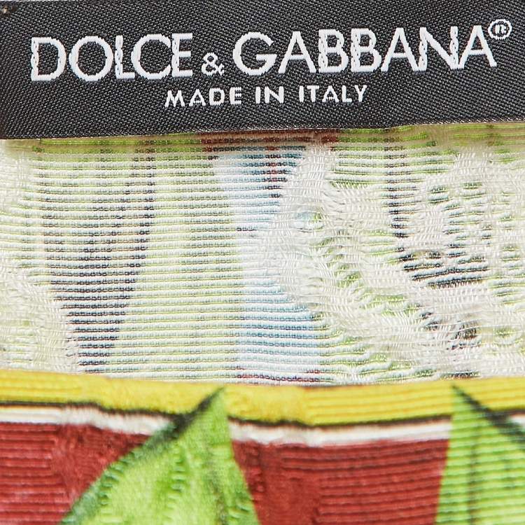 Pre Owned Dolce & Gabbana Multicolor Majolica Print Cotton Knit Oversized Blouse M