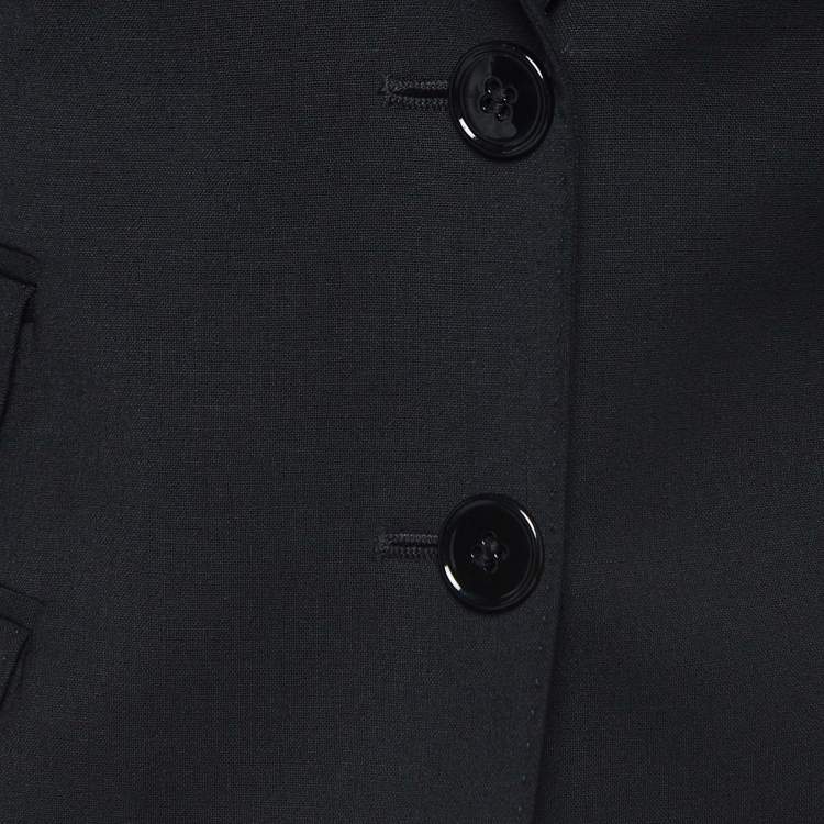 Pre Owned Dolce & Gabbana Black Gabardine Single Breasted Blazer S