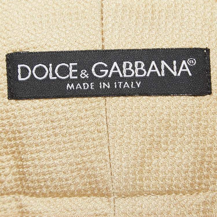 Pre Owned Dolce & Gabbana Gold Cotton and Silk Trousers S