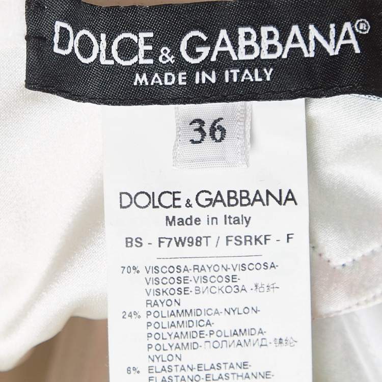 مملوكة مسبقًا Dolce & Gabbana Red Floral Print Crepe Sleeveless Corset Crop Top XS