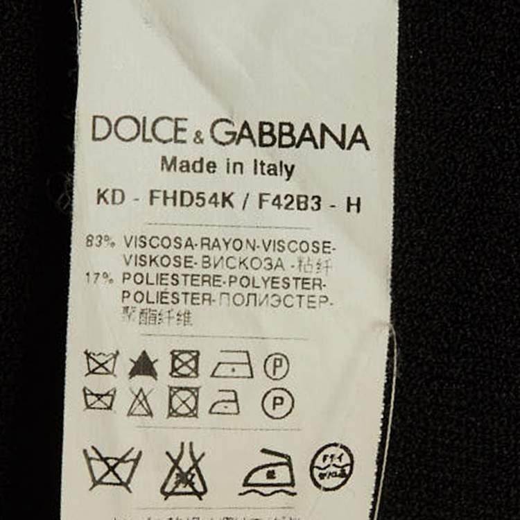 Pre Owned Dolce & Gabbana Black Knit Flared Sleeveless Mini Dress XS