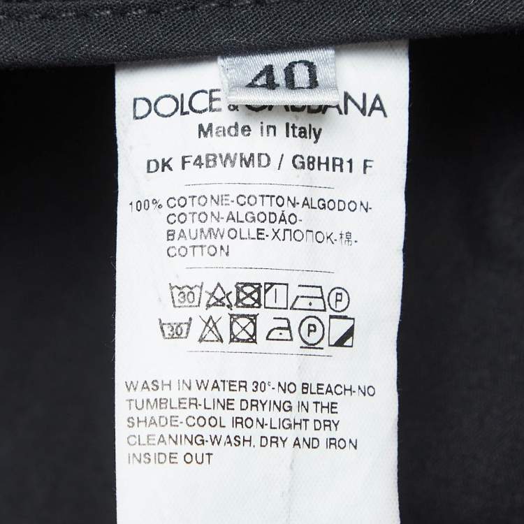 Pre Owned Dolce & Gabbana Grey Ripped Denim Mini Skirt S