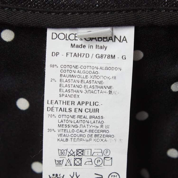 Pre Owned Dolce & Gabbana Pretty Navy Washed Denim Skinny Jeans S Waist 28"