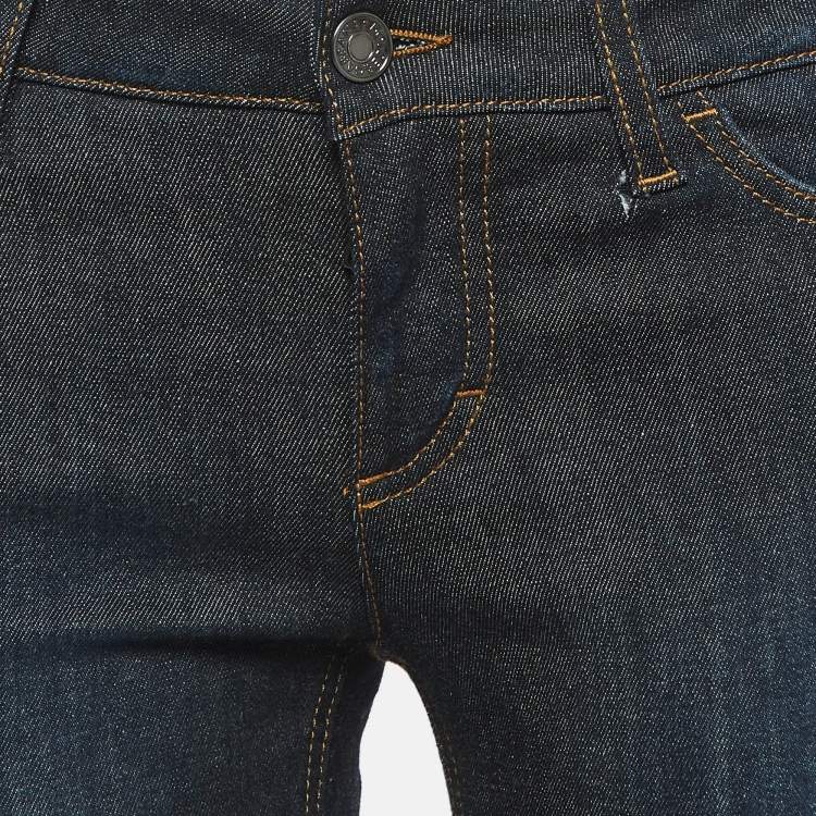 Pre Owned Dolce & Gabbana Pretty Navy Washed Denim Skinny Jeans S Waist 28"