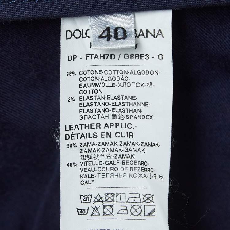 Pre Owned Dolce & Gabbana Blue Distressed Denim Jeans S Waist 28"