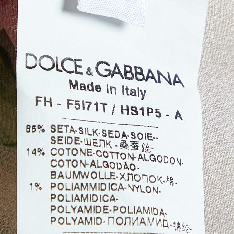 Pre Owned Dolce & Gabbana Pink Floral Print Silk Sheer Blouse M
