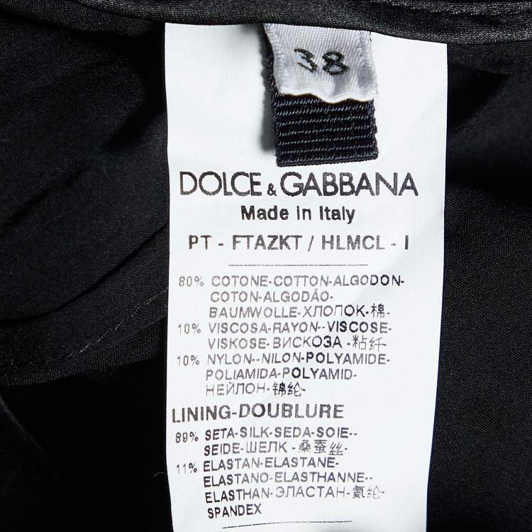 Pre Owned Dolce & Gabbana Dark Green Lace Flared Trousers S