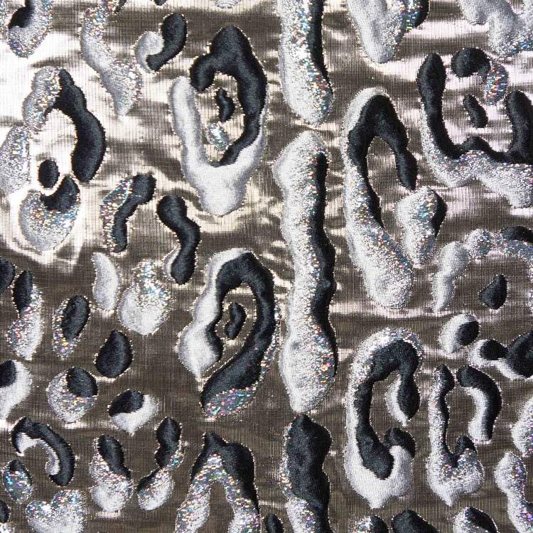 Pre Owned Dolce & Gabbana Metallic Animal Pattern Lurex Mini Skirt M