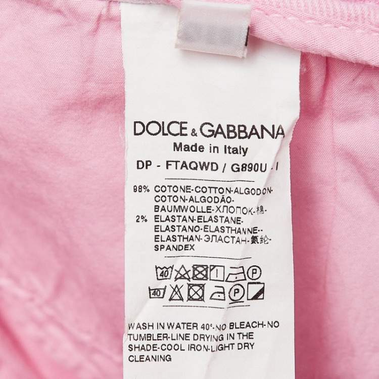 Pre Owned Dolce & Gabbana Pink Denim Pretty Fit Jeans S Waist 25"