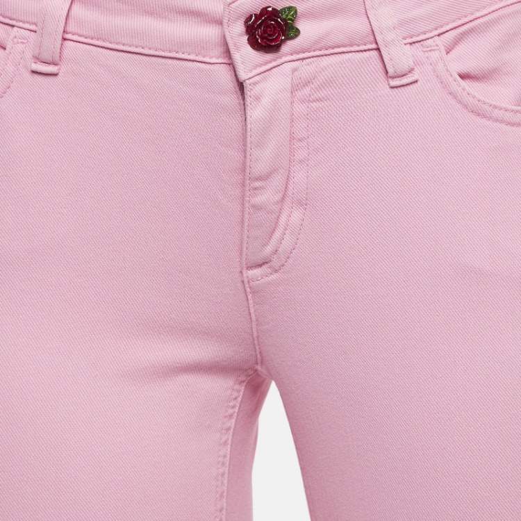 Pre Owned Dolce & Gabbana Pink Denim Pretty Fit Jeans S Waist 25"