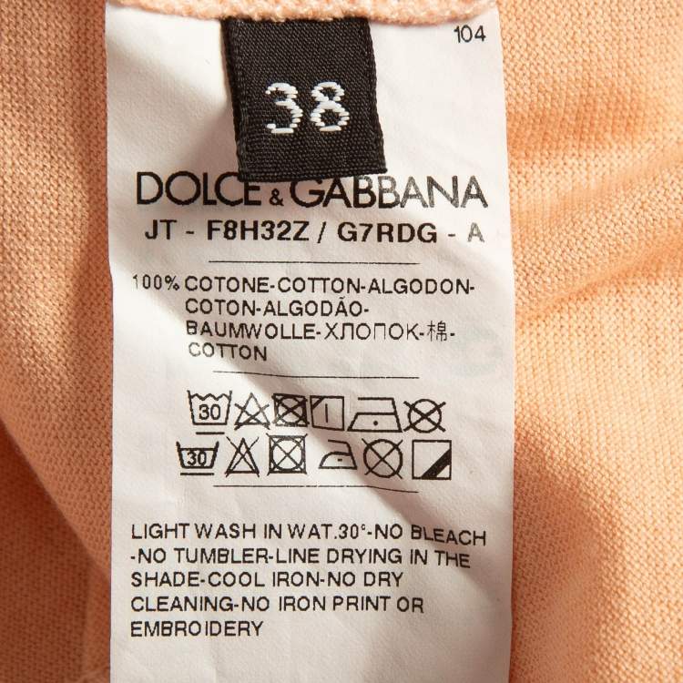 مملوكة مسبقًا Dolce & Gabbana Pink D&G Print Cotton T-Shirt S