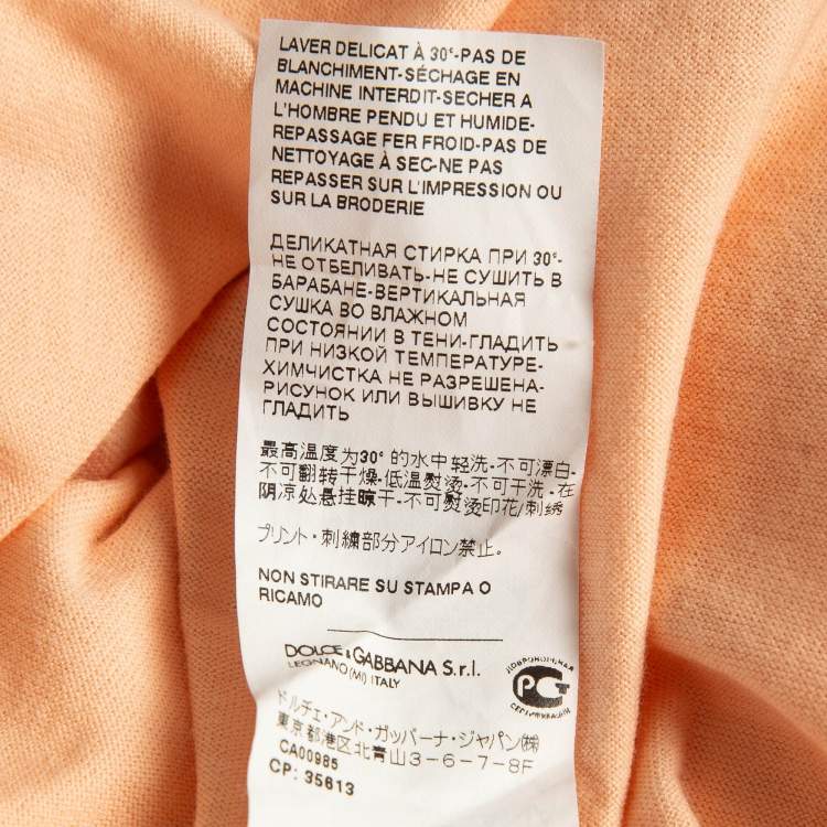 مملوكة مسبقًا Dolce & Gabbana Pink D&G Print Cotton T-Shirt S