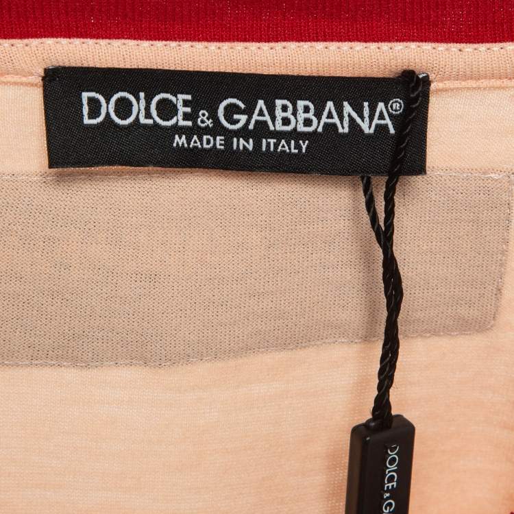 مملوكة مسبقًا Dolce & Gabbana Pink D&G Print Cotton T-Shirt S