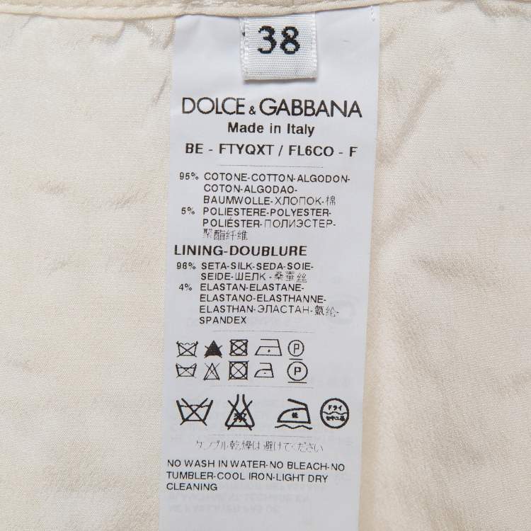 Pre Owned Dolce & Gabbana White Floral Cotton Lace Shorts S