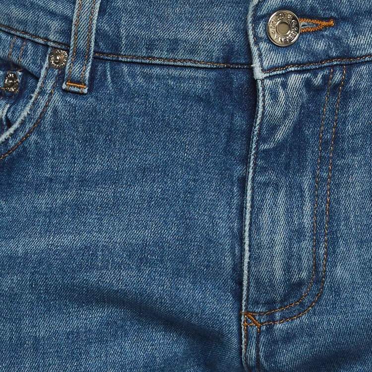 Pre Owned Dolce & Gabbana Blue Distressed Denim Jeans M Waist 30"