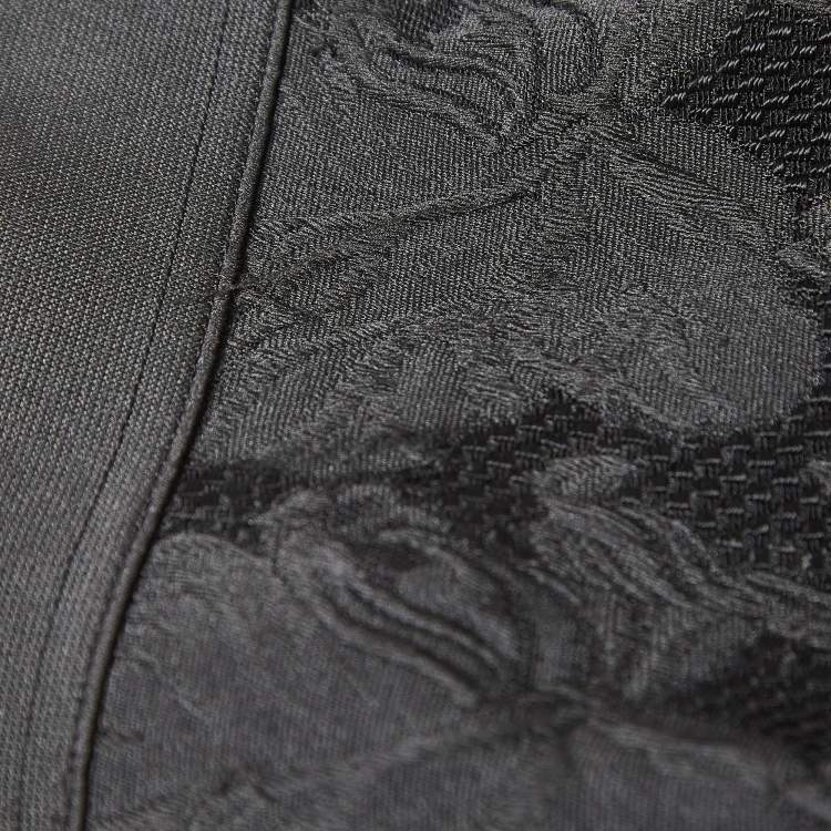 Pre Owned Dolce & Gabbana Black Floral Jacquard Flared Midi Skirt M