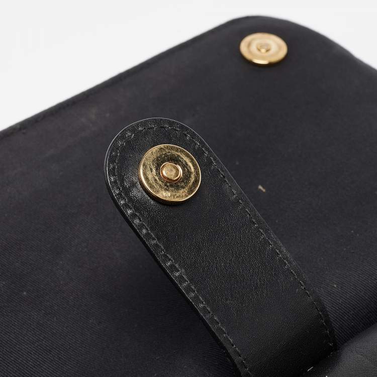 Pre Owned Dolce & Gabbana Black/Brown Leopard Print Coated Canvas Large Miss Sicily Top Handle Bag