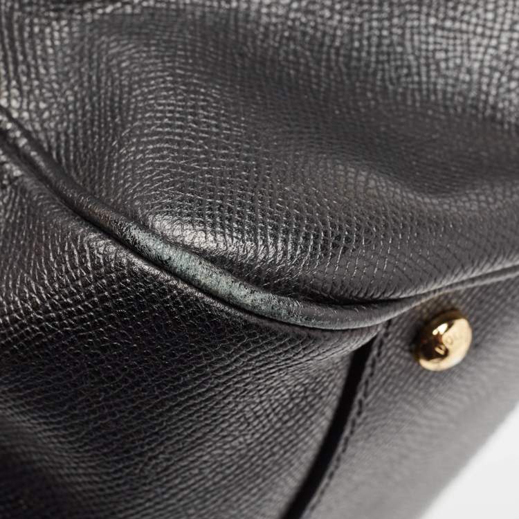 Pre Owned Dolce & Gabbana Black Leather Large Miss Sicily Top Handle Bag