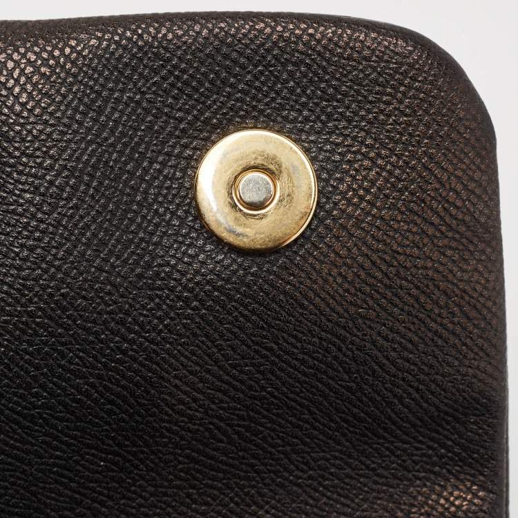 Pre Owned Dolce & Gabbana Black Leather Large Miss Sicily Top Handle Bag