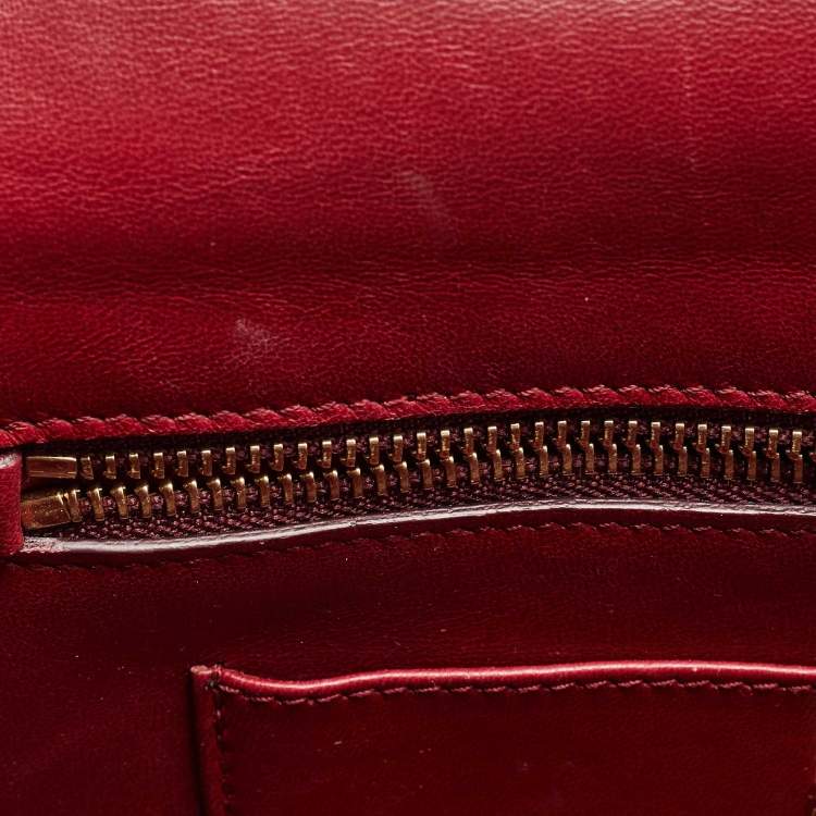 Pre Owned Dolce & Gabbana Black Lizard Embossed Leather Medium Lucia Shoulder Bag