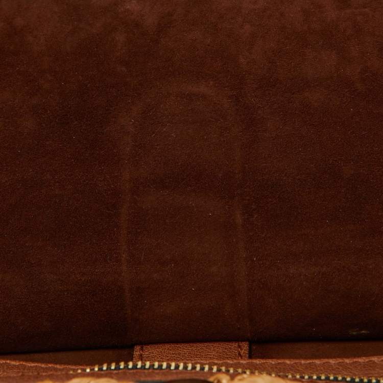 Pre Owned Dolce & Gabbana Beige/Brown Crochet Raffia and Leather Large Miss Sicily Top Handle Bag 