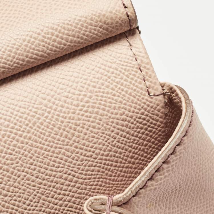 Pre Owned Dolce & Gabbana Beige Leather Large Miss Sicily Top Handle Bag