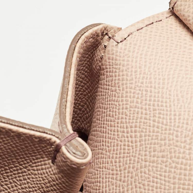 Pre Owned Dolce & Gabbana Beige Leather Large Miss Sicily Top Handle Bag