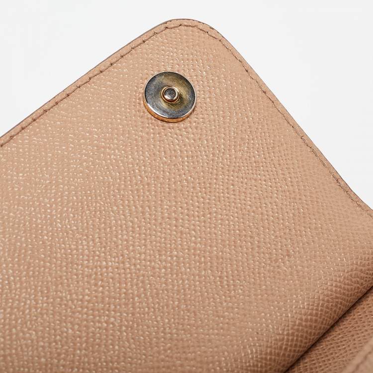 مملوكة مسبقًا Dolce & Gabbana Beige Leather Small Miss Sicily Top Handle Bag