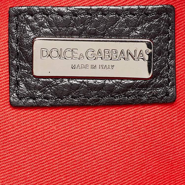 Pre Owned Dolce & Gabbana Beige/Leather Leopard Print Calfhair and Leather Duffel Bag